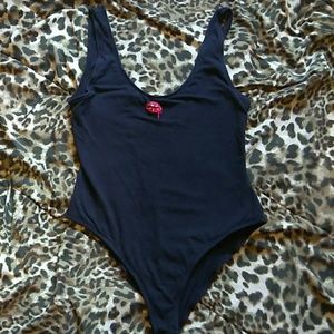 Dripping lip leotard